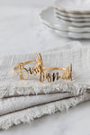 Gold Bismillah Napkin Rings