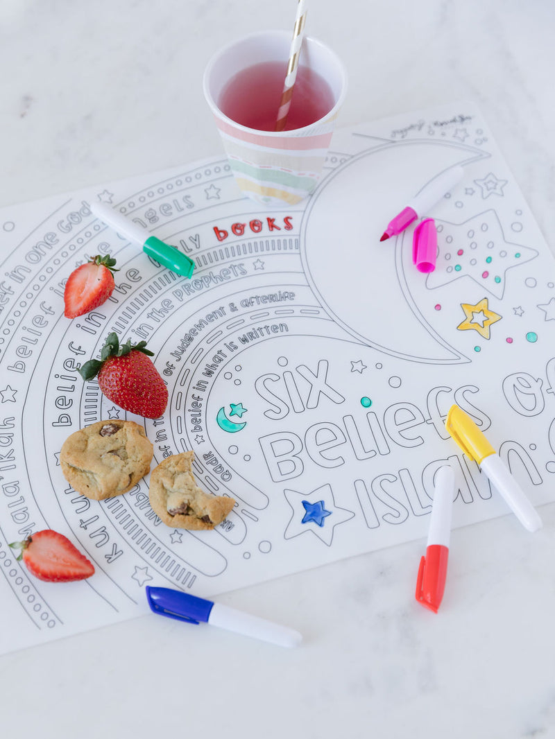 Six Beliefs Colouring Placemat