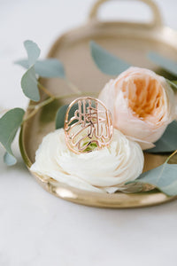 Rose Gold Arabic Napkin Rings