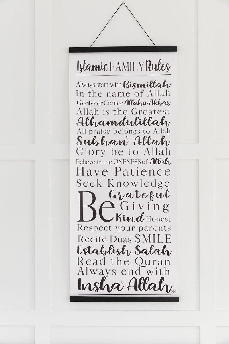 Black Islamic Family Rules Scroll