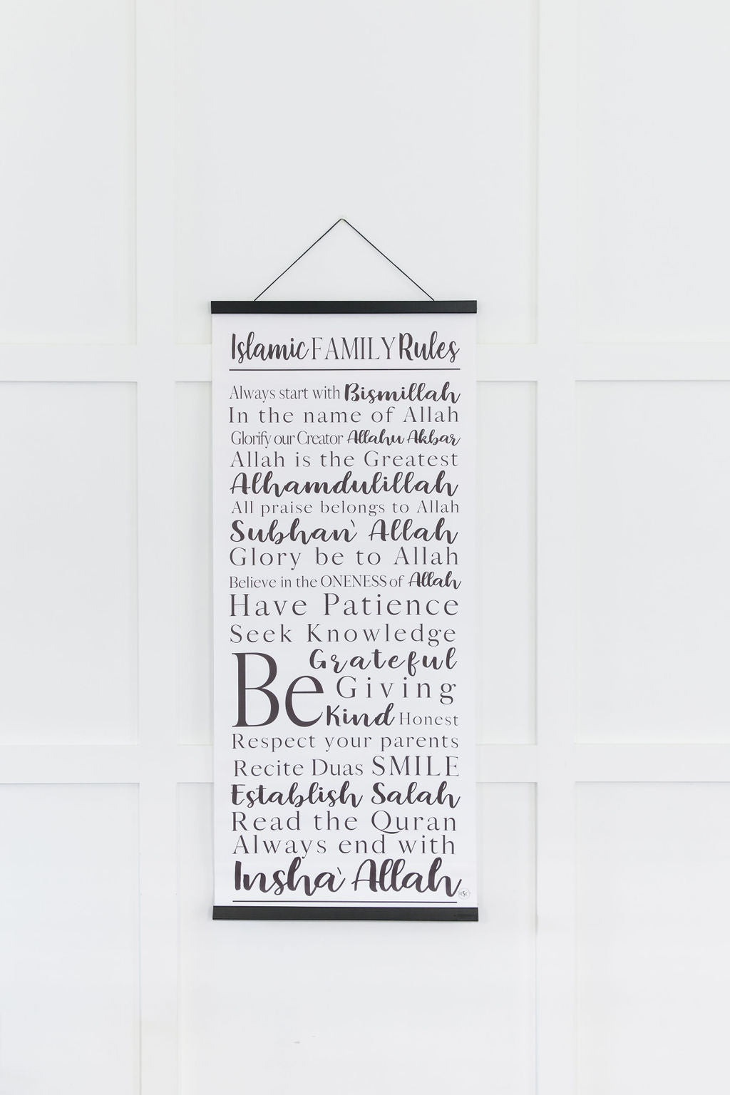 Black Islamic Family Rules Scroll