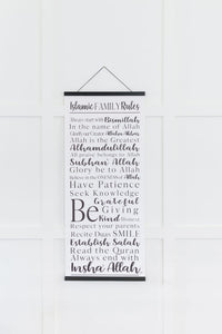 Black Islamic Family Rules Scroll