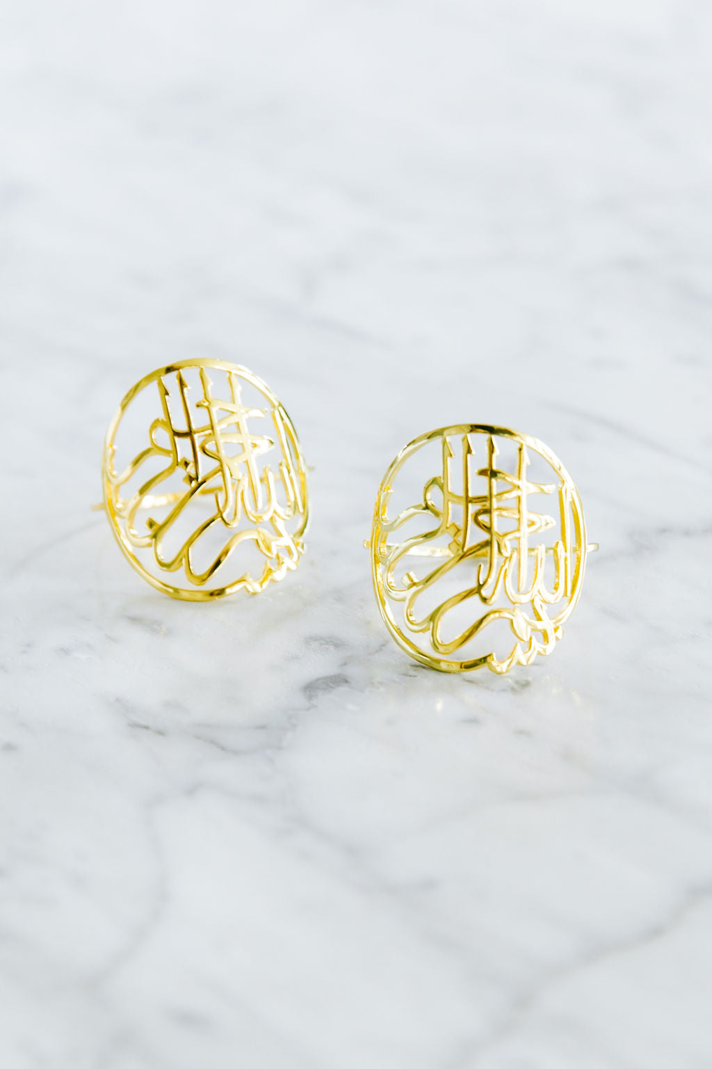 Gold Arabic Napkin Rings